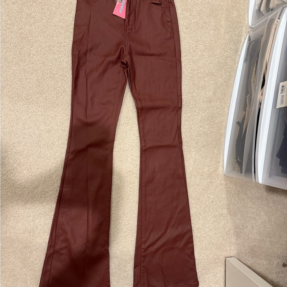 Edikted Brown Flare Pants Boot Cut